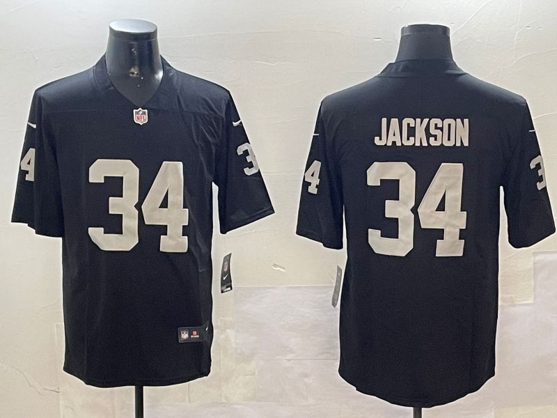 Men Oakland Raiders #34 Jackson Second generation 2024 Nike Limited NFL Jersey style 01081